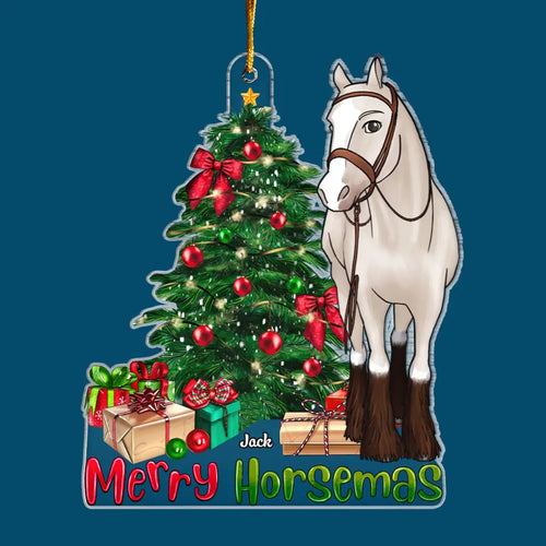 All I Want For Christmas Is A Horse - Personalized Custom Mica Ornament - Christmas Gift For Horse Lover, Horse Mom, Horse Dad, Horse Owner CLA0AD003