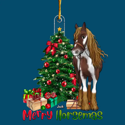 All I Want For Christmas Is A Horse - Personalized Custom Mica Ornament - Christmas Gift For Horse Lover, Horse Mom, Horse Dad, Horse Owner CLA0AD003