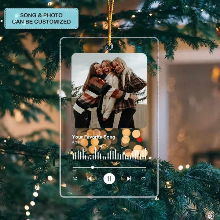 Our Favorite Song - Personalized Custom Mica Ornament - Christmas Gift For Friends, Besties