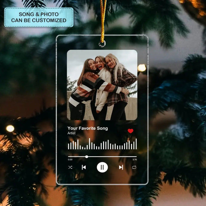 Our Favorite Song - Personalized Custom Mica Ornament - Christmas Gift For Friends, Besties