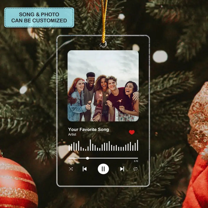 Our Favorite Song - Personalized Custom Mica Ornament - Christmas Gift For Friends, Besties