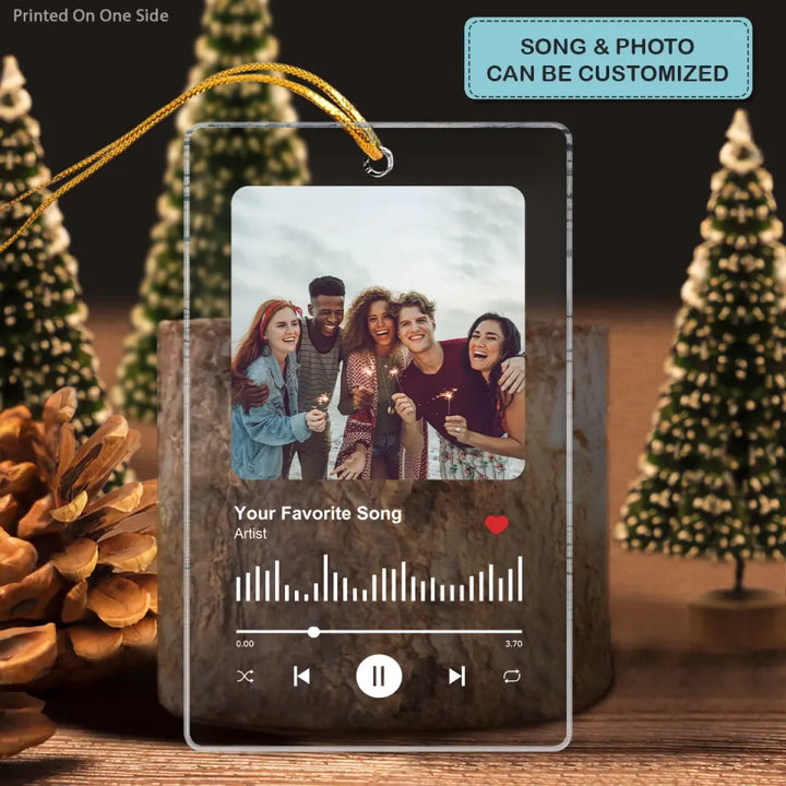 Our Favorite Song - Personalized Custom Mica Ornament - Christmas Gift For Friends, Besties