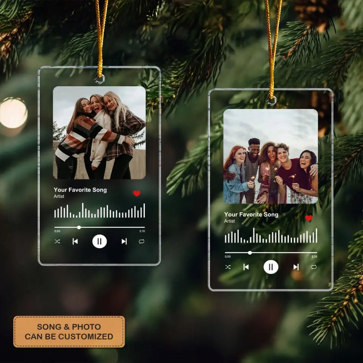 Our Favorite Song - Personalized Custom Mica Ornament - Christmas Gift For Friends, Besties