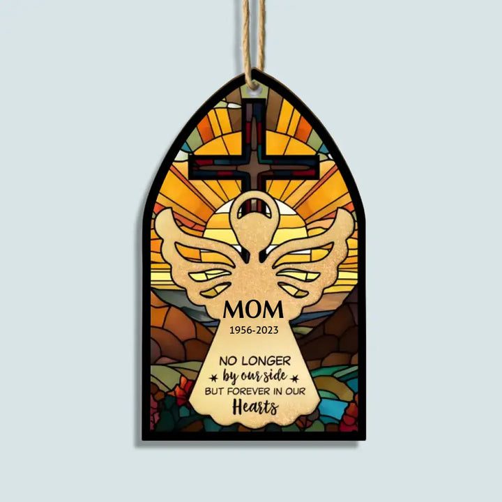 Forever In Our Heart - Personalized Custom Suncatcher Layer Mix Ornament - Christmas, Memorial Gift For Family, Family Members