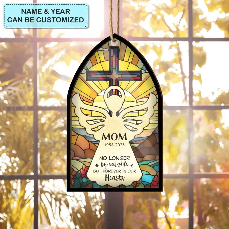 Forever In Our Heart - Personalized Custom Suncatcher Layer Mix Ornament - Christmas, Memorial Gift For Family, Family Members