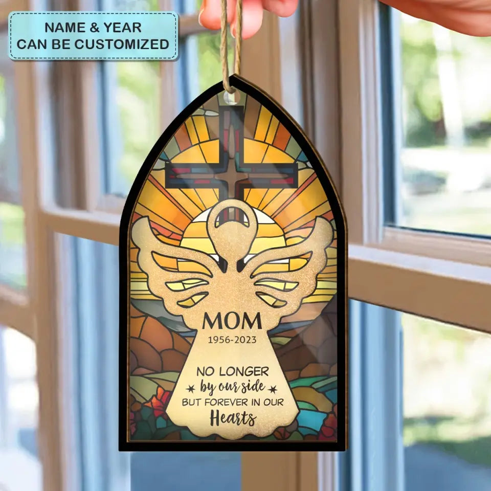 Forever In Our Heart - Personalized Custom Suncatcher Layer Mix Ornament - Christmas, Memorial Gift For Family, Family Members