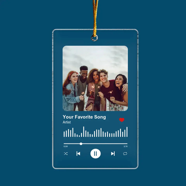Our Favorite Song - Personalized Custom Mica Ornament - Christmas Gift For Friends, Besties