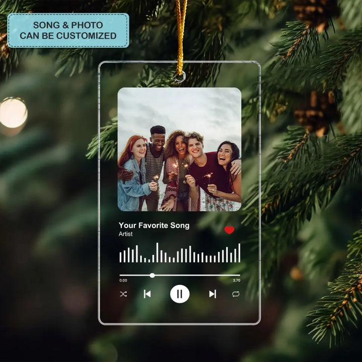 Our Favorite Song - Personalized Custom Mica Ornament - Christmas Gift For Friends, Besties