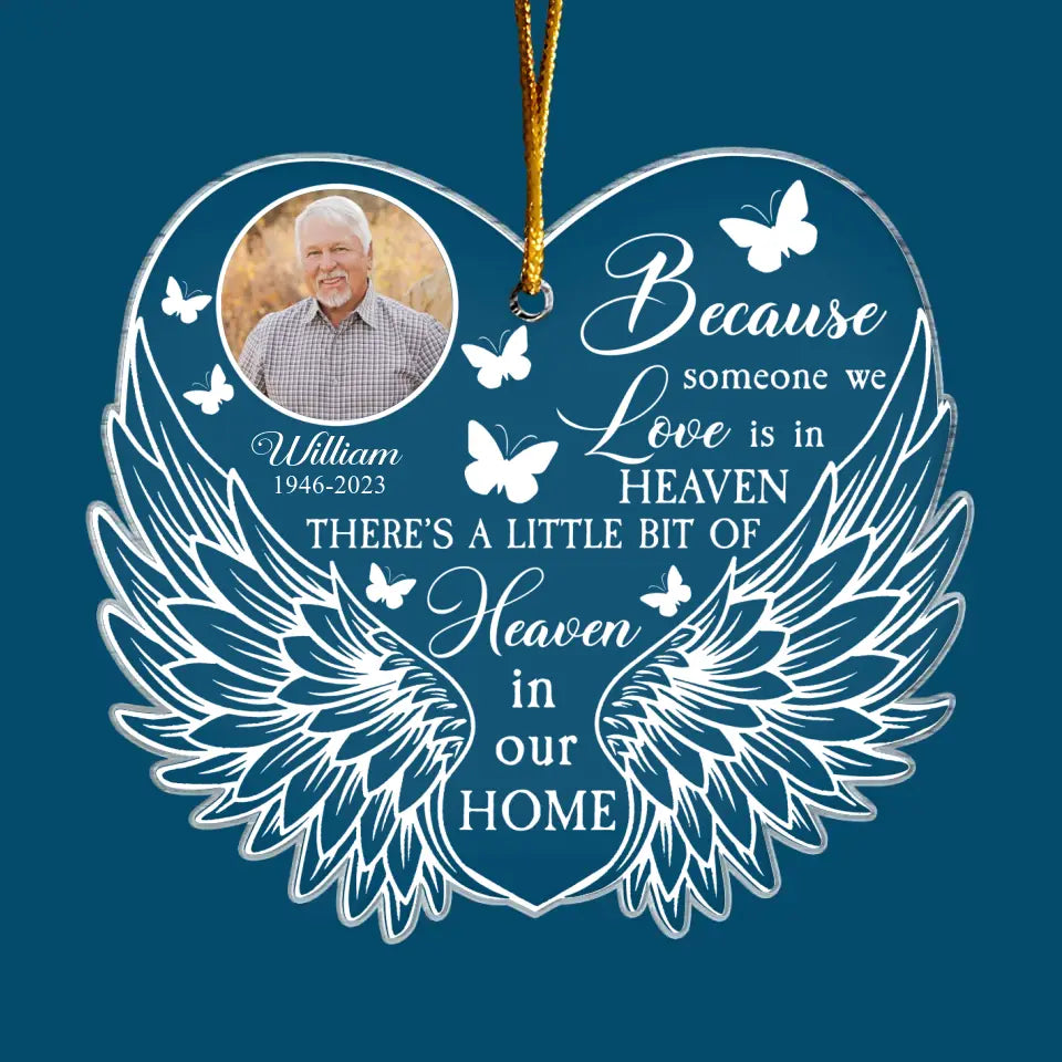 Because Someone We Love Is Heaven - Personalized Custom Mica Ornament - Memorial Gift For Family, Family Members