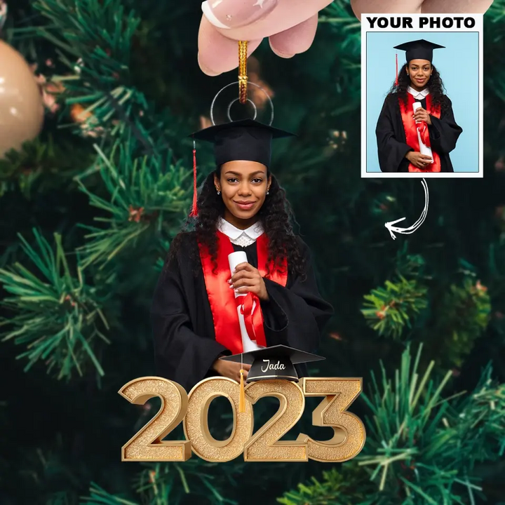 2023 Graduation V2 - Personalized Custom Photo Ornament - Christmas, Graduation Gift For Friends,  Family Members AGCHD049