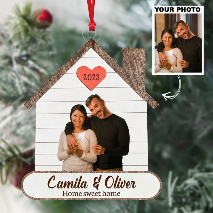 Our Sweet Home - Personalized Custom Photo Mica Ornament - Family, Christmas, Pride Month, Anniversary Gift For Couple, Family Member AGCHT009