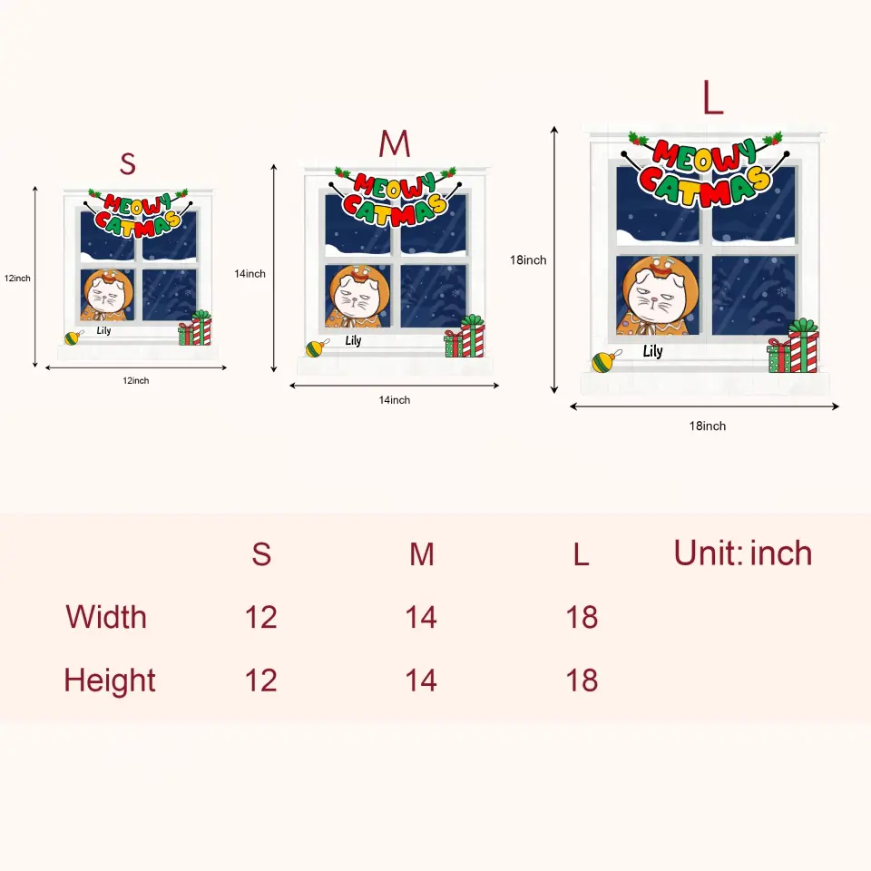 Meowy Catmas - Personalized Custom Door Sign - Christmas Gift For Cat Lover, Cat Dad, Cat Mom