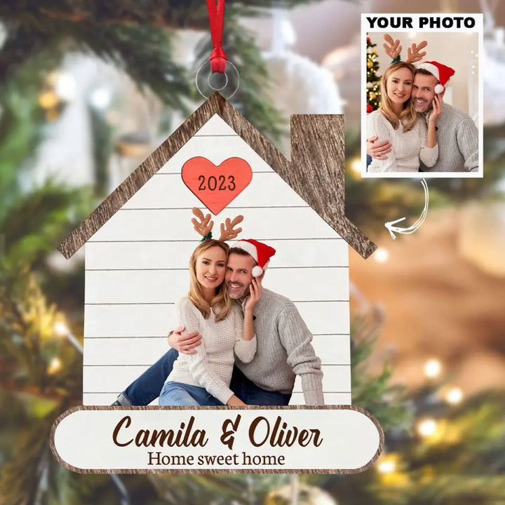 Our Sweet Home - Personalized Custom Photo Mica Ornament - Family, Christmas, Pride Month, Anniversary Gift For Couple, Family Member AGCHT009