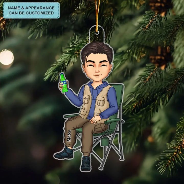 I Love Camping - Personalized Custom Mica Ornament - Gift For Camper, Camping Lovers CLA0DM001