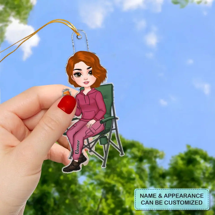 I Love Camping - Personalized Custom Mica Ornament - Gift For Camper, Camping Lovers CLA0DM001