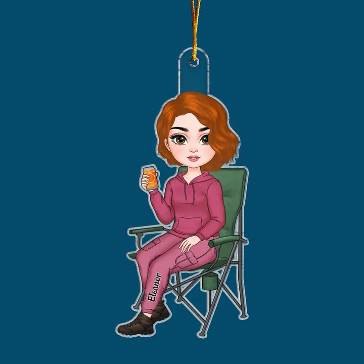 I Love Camping - Personalized Custom Mica Ornament - Gift For Camper, Camping Lovers CLA0DM001