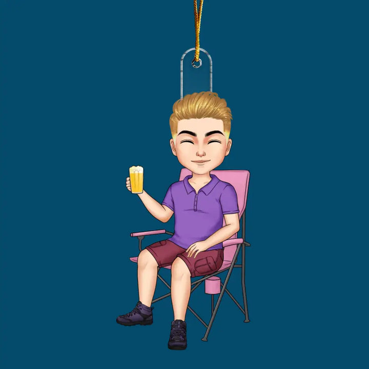 I Love Camping - Personalized Custom Mica Ornament - Gift For Camper, Camping Lovers CLA0DM001