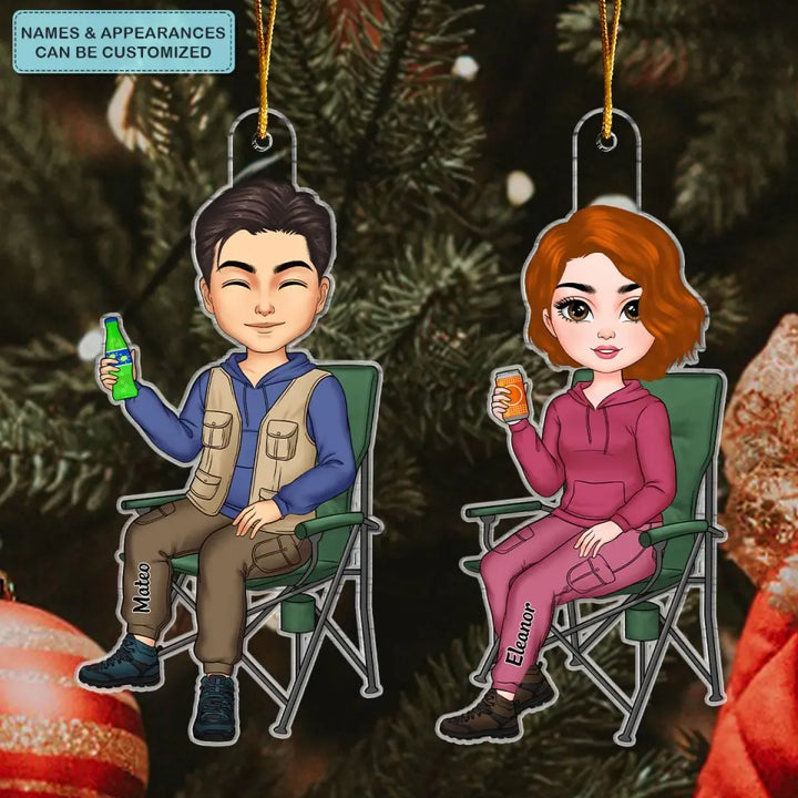 I Love Camping - Personalized Custom Mica Ornament - Gift For Camper, Camping Lovers CLA0DM001