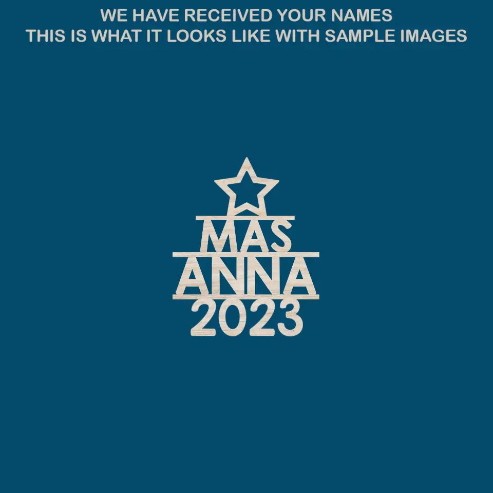 Our Family 2023 - Personalized Custom Door Sign - Christmas Gift For Family, Family Members AGCHD042