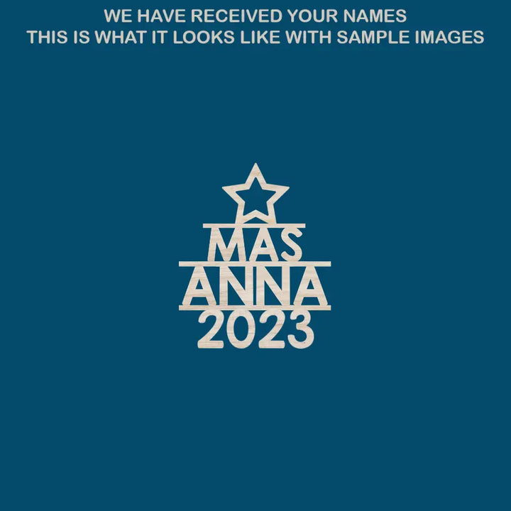 Our Family 2023 - Personalized Custom Door Sign - Christmas Gift For Family, Family Members AGCHD042