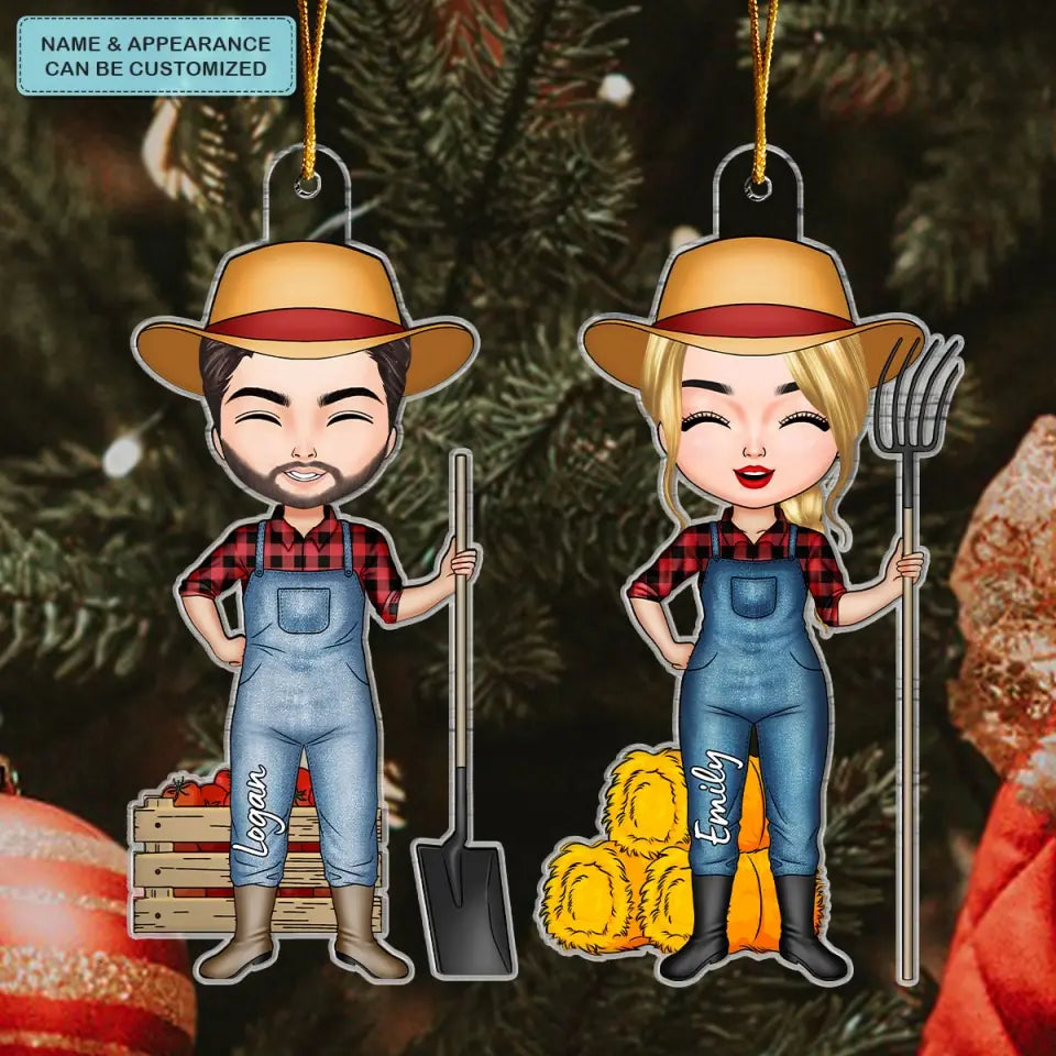 Farmer - Personalized Custom Mica Ornament - Christmas Gift For Farmer, Family Members CLA0DM004
