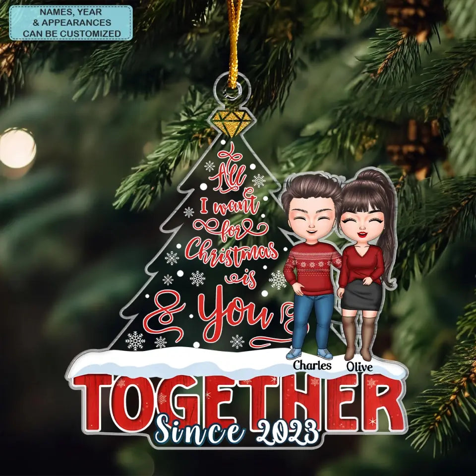 Together Since - Personalized Custom Mica Ornament - Christmas Gift For Couple CLA0AD019