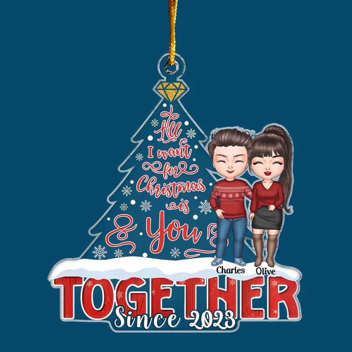 Together Since - Personalized Custom Mica Ornament - Christmas Gift For Couple CLA0AD019