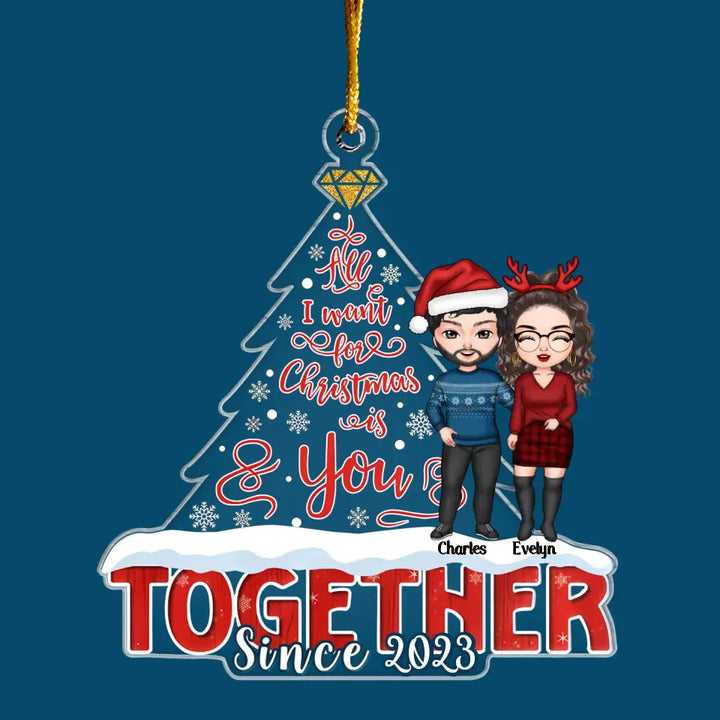 Together Since - Personalized Custom Mica Ornament - Christmas Gift For Couple CLA0AD019