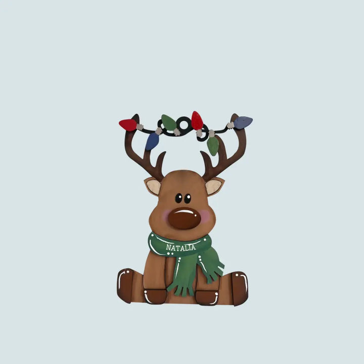 Reindeer Family - Personalized Custom Wood Ornament - Christmas Gift For Family, Family Members AGCVP003