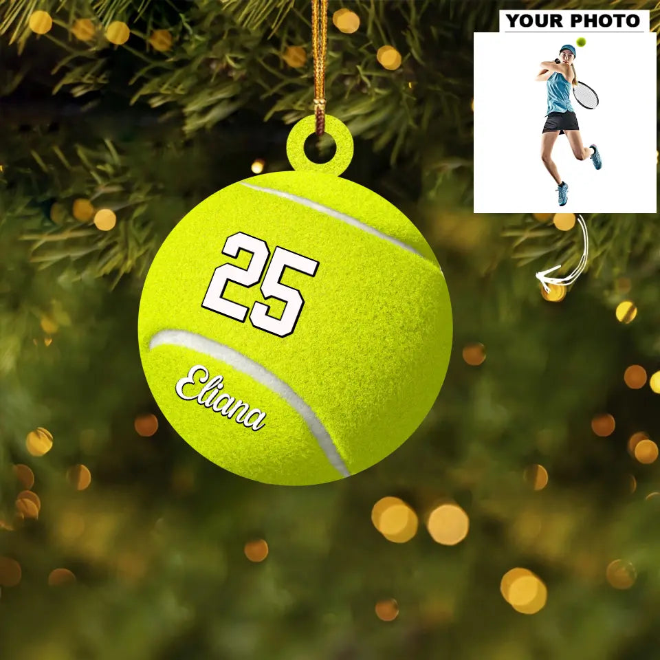 Tennis Player - Personalized Custom Photo Mica Ornament - Christmas Gift For Tennis Lover, Tennis Players, Family Members AGCHD039