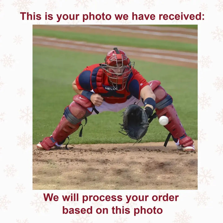 Personalized Photo Mica Ornament - Gift For Sport Lover - Baseball Softball ARND0014