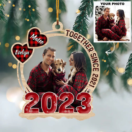 Together Since - Personalized Custom Photo Mica Ornament - Christmas Gift For Couple, Wife, Husband AGCPD062
