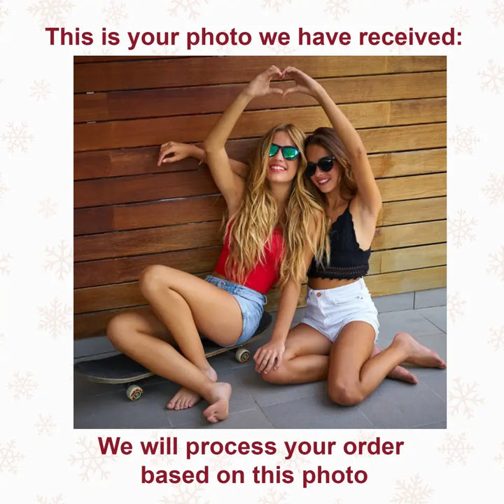 Personalized Photo Mica Ornament - Gift For Friend - Best Friends Forever ARND0014