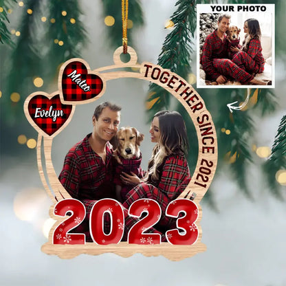 Together Since - Personalized Custom Photo Mica Ornament - Christmas Gift For Couple, Wife, Husband AGCPD062