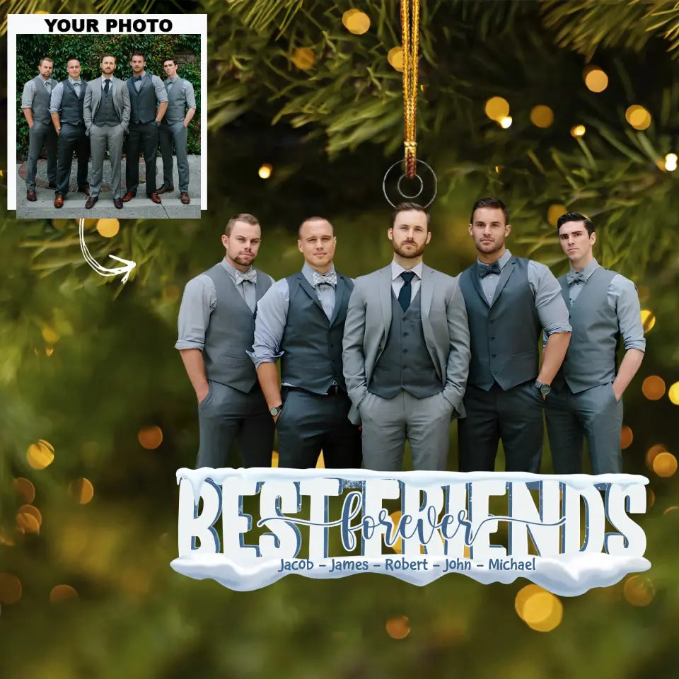 Best Friend Forever - Personalized Custom Photo Mica Ornament - Christmas Gift For Friends, Besties AGCDM013