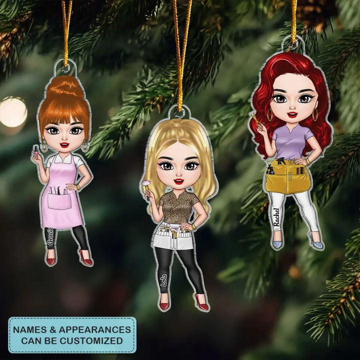 Beauty Girl - Personalized Custom Mica Ornament - Christmas Gift For Hairstylist, Nailtech, Makeup Artist CLA0DM006