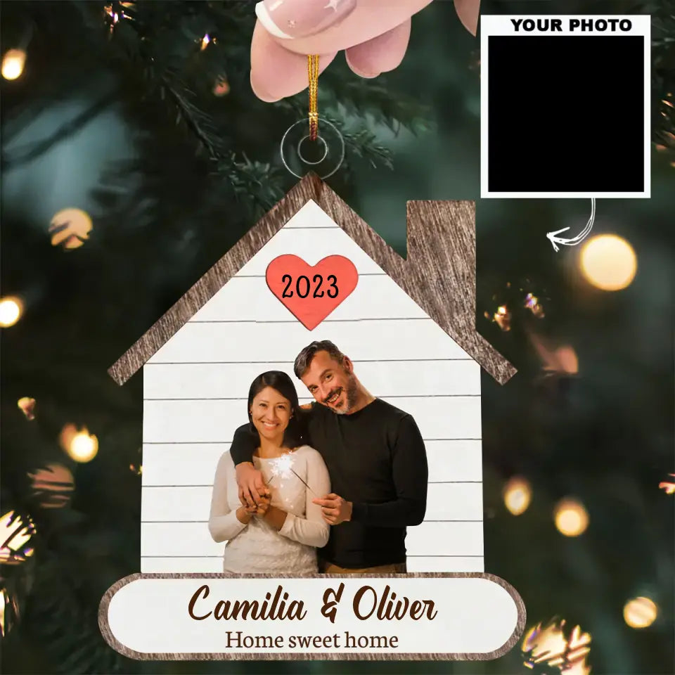 Our Sweet Home - Personalized Custom Photo Mica Ornament - Family, Christmas, Pride Month, Anniversary Gift For Couple, Family Member AGCHT009
