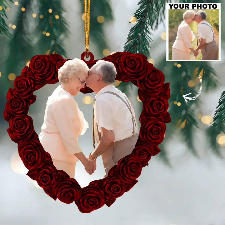 Personalized Photo Mica Ornament - Gift For Couple - I Want To Live And Die With You ARND0014 AGCPD007