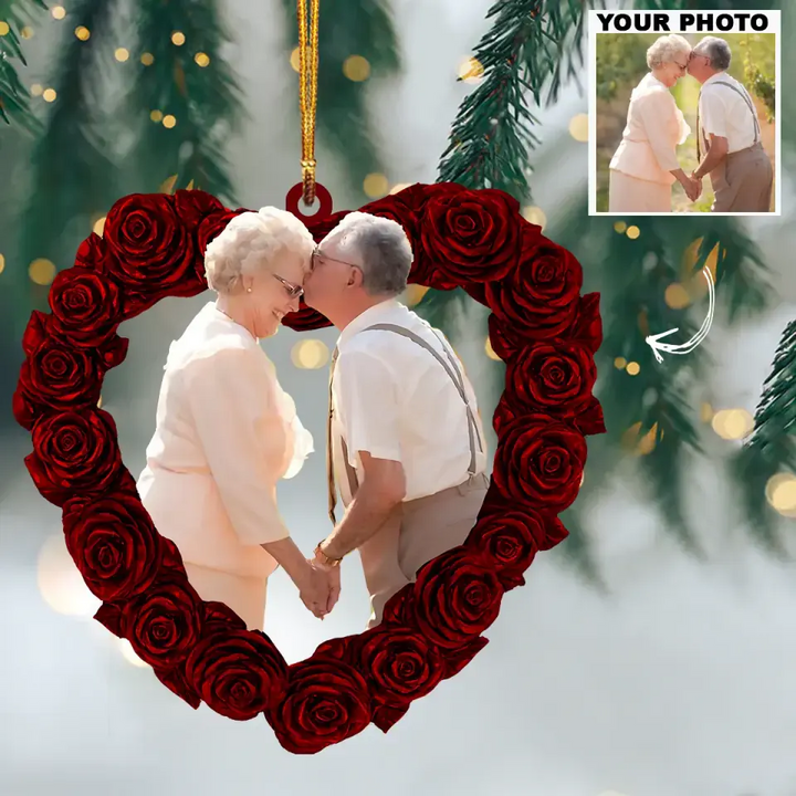 Personalized Photo Mica Ornament - Gift For Couple - I Want To Live And Die With You ARND0014 AGCPD007