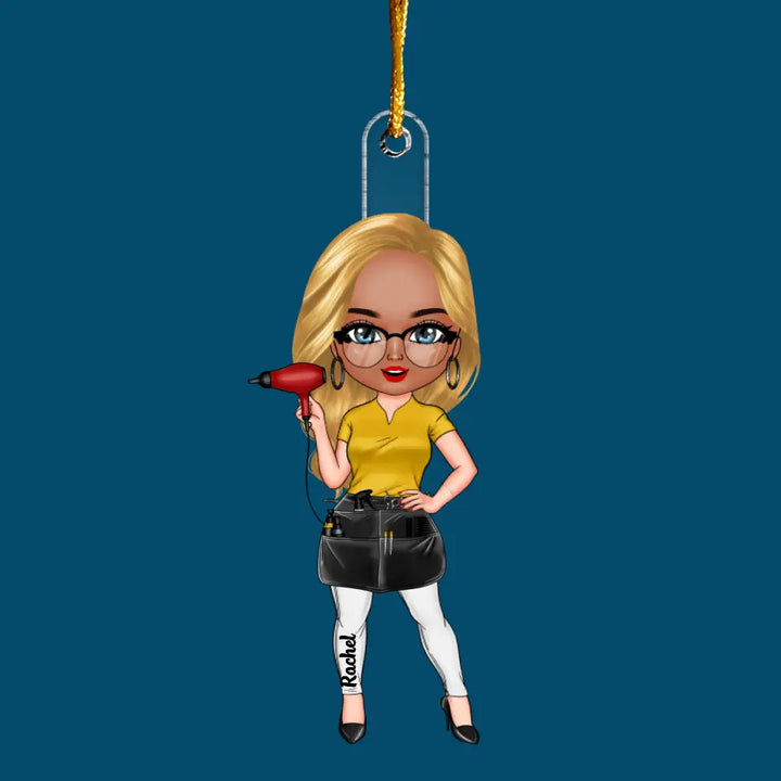 Beauty Girl - Personalized Custom Mica Ornament - Christmas Gift For Hairstylist, Nailtech, Makeup Artist CLA0DM006