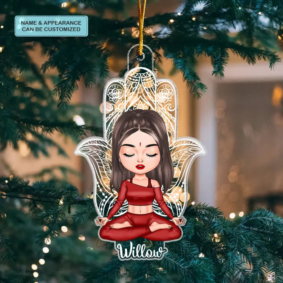 Yoga Lovers  - Personalized Custom Mica Ornament - Christmas Gift For Yoga Lover CLA0HD012