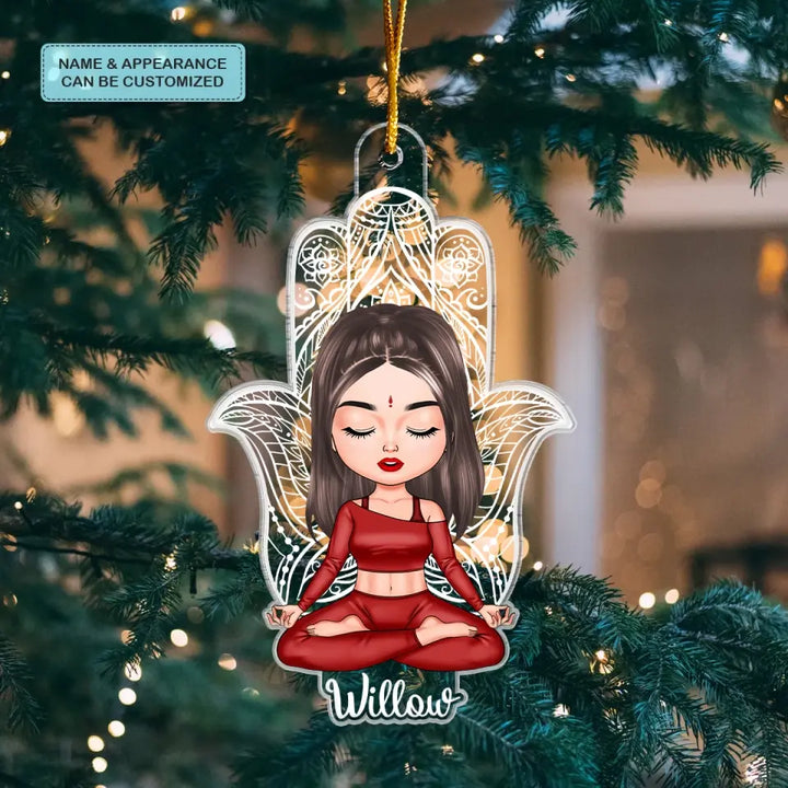 Yoga Lovers  - Personalized Custom Mica Ornament - Christmas Gift For Yoga Lover CLA0HD012