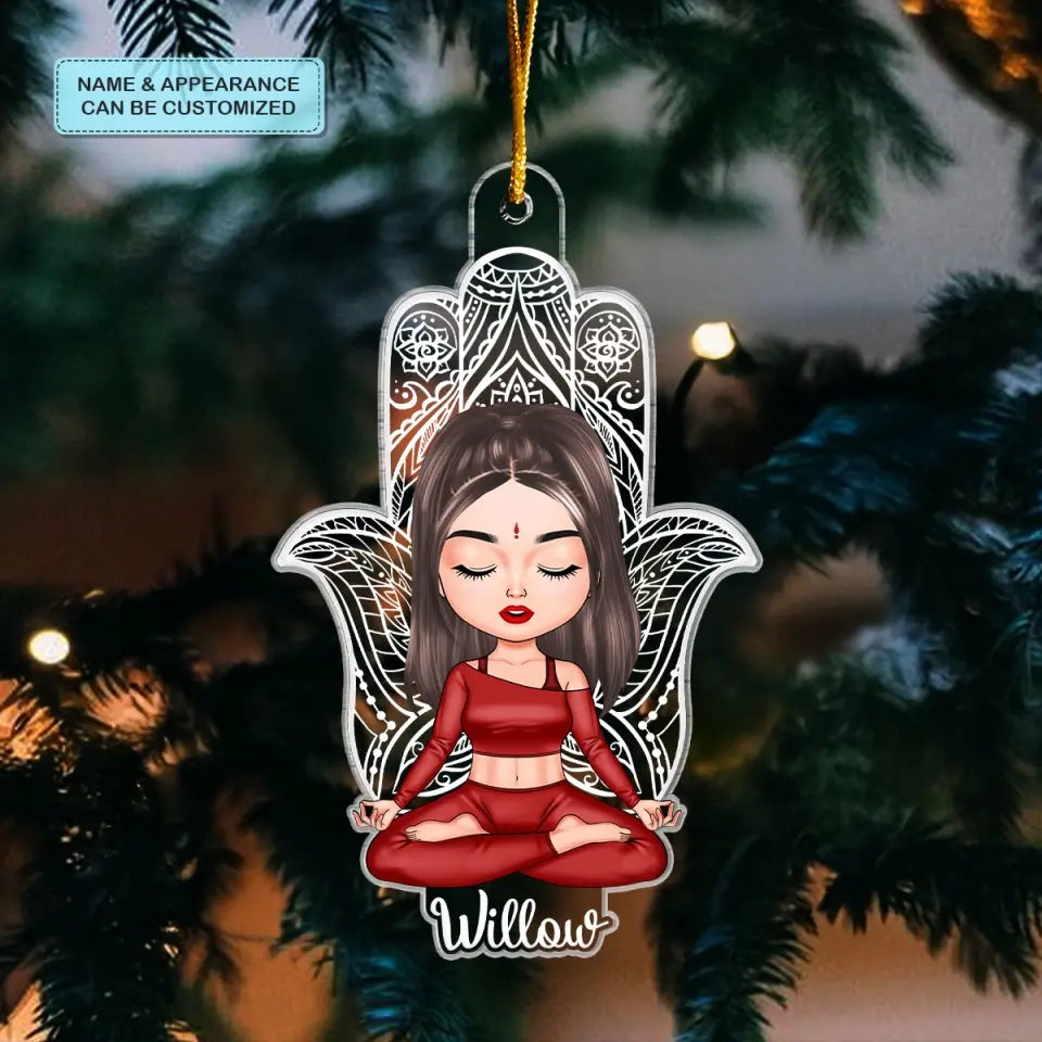 Yoga Lovers  - Personalized Custom Mica Ornament - Christmas Gift For Yoga Lover CLA0HD012