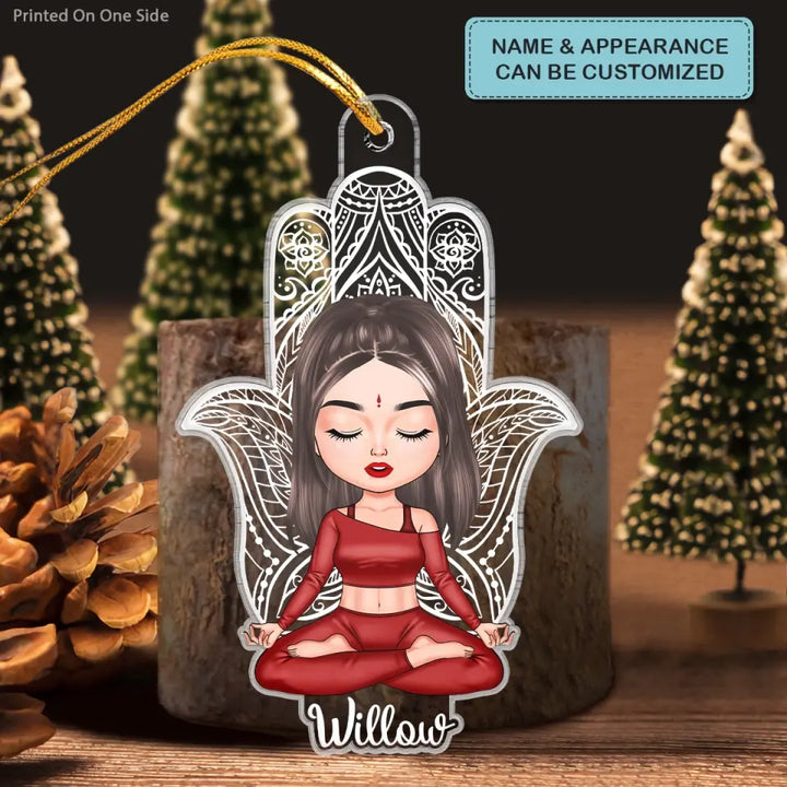 Yoga Lovers  - Personalized Custom Mica Ornament - Christmas Gift For Yoga Lover CLA0HD012