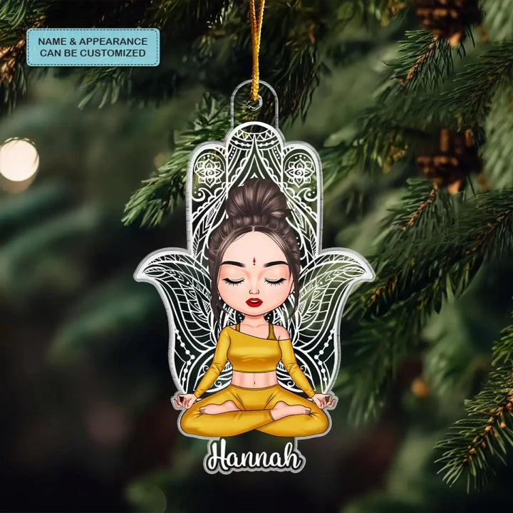 Yoga Lovers  - Personalized Custom Mica Ornament - Christmas Gift For Yoga Lover CLA0HD012