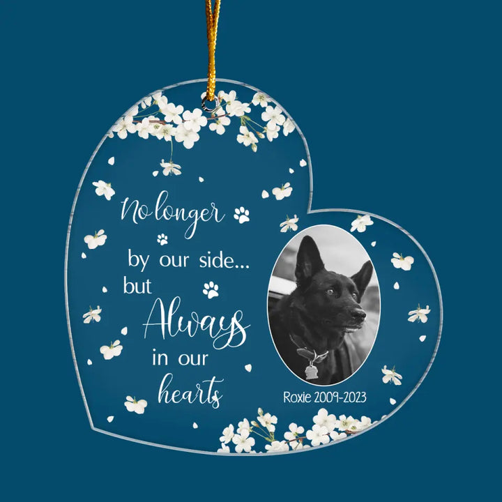 Always In Our Hearts - Personalized Custom Photo Mica Ornament - Memorial, Christmas Gift For Pet Lovers, Pet Owners