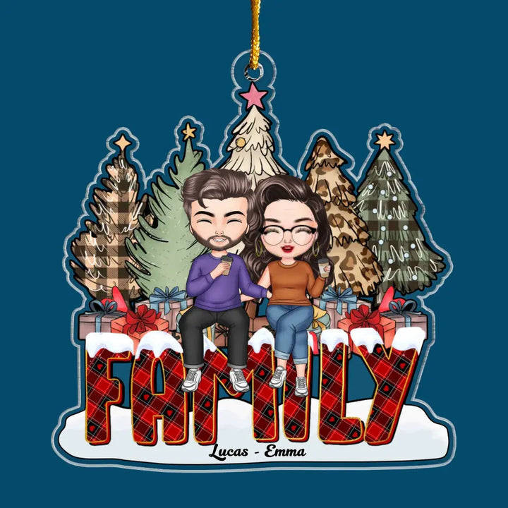 Family Christmas Tree - Personalized Custom Mica Ornament - Christmas Gift For Family, Family Members CLA0AD022