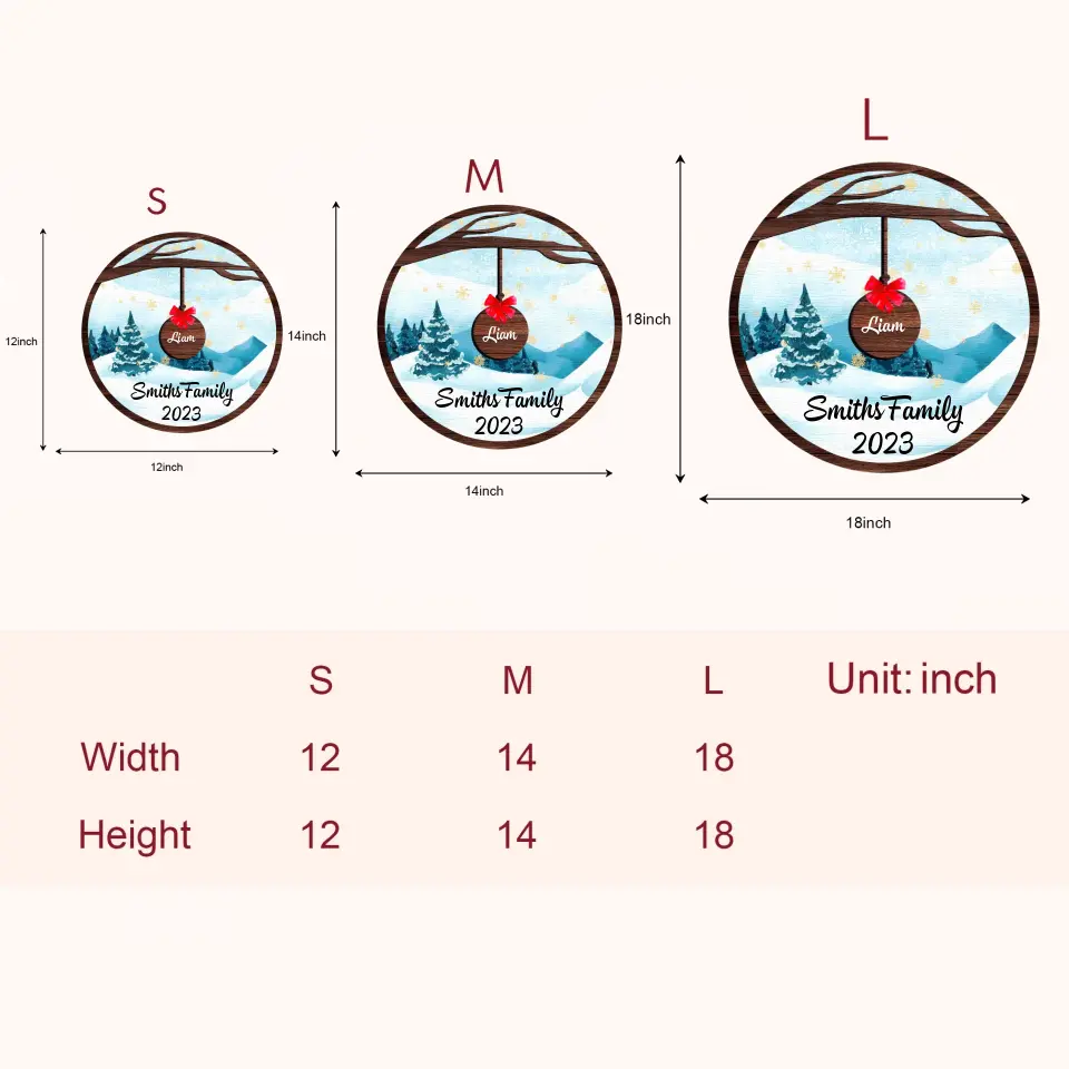 Merry Christmas My Family - Personalized Custom Door Sign - Christmas Gift For Family, Family Members, Grandma, Grandpa