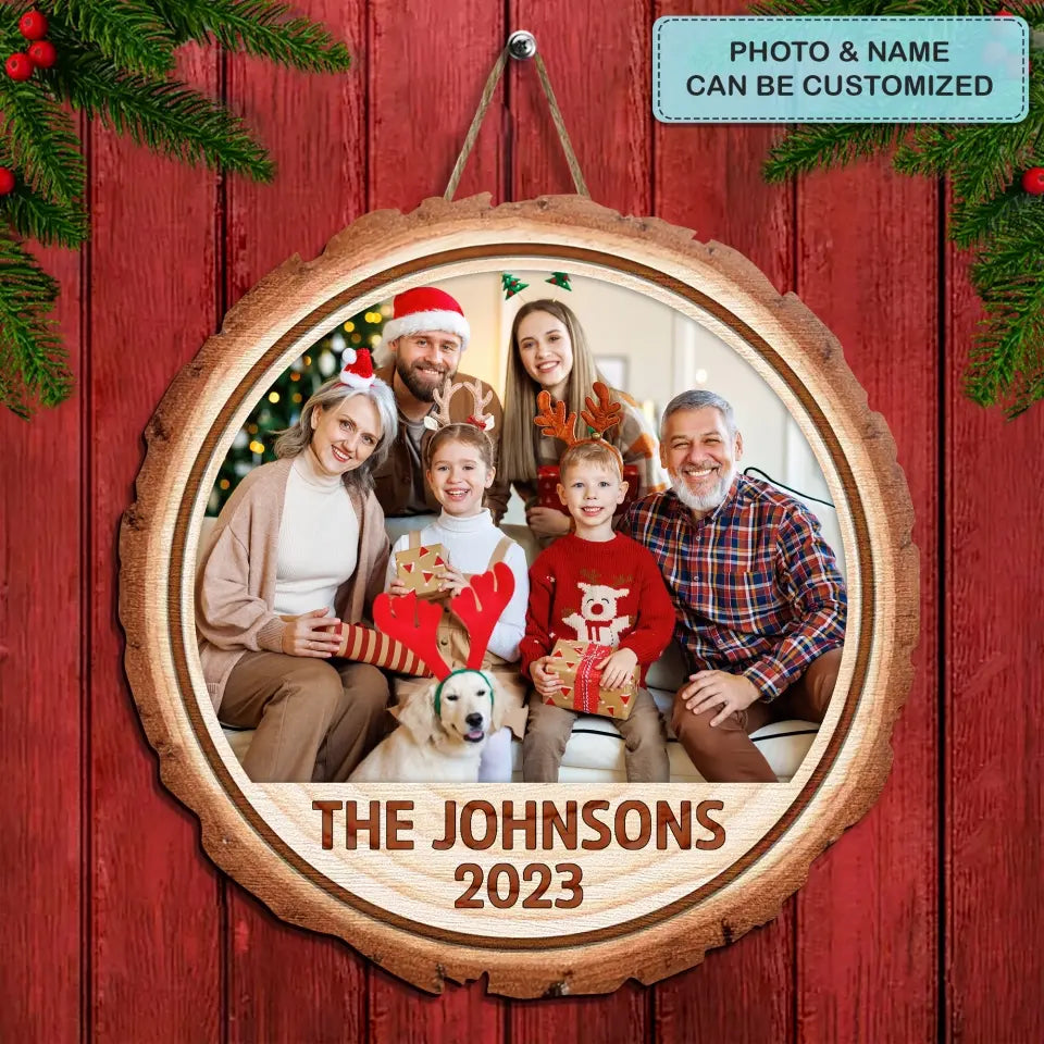 Family Custom Photo 2023 - Personalized Custom Door Sign - Christmas Gift For Family, Family Members