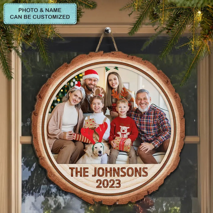 Family Custom Photo 2023 - Personalized Custom Door Sign - Christmas Gift For Family, Family Members
